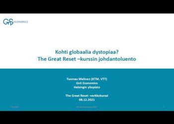Great Reset -kurssin johdantoluento