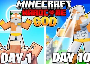 I Survived 100 DAYS as a GOD in HARDCORE Minecraft!