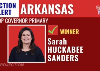 Die frühere Pressesprecherin des Weißen Hauses, Sarah Huckabee Sanders, gewinnt das GOP-Gubernatorial-Rennen in Arkansas im Erdrutsch
