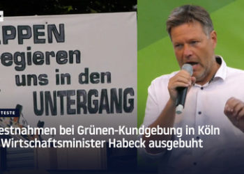 Festnahmen bei Grünen-Kundgebung in Köln – Wirtschaftsminister Habeck ausgebuht