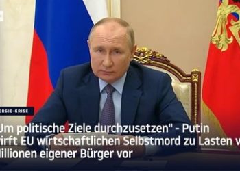 Putin: Die EU begeht wirtschaftlichen Selbstmord