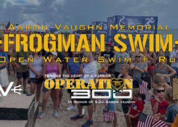 11. jährliches SEAL-Team 6 Aaron Vaughn Memorial Frogman Swim heute Morgen