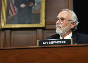 Rep. Dan Newhouse (R-Wash.) questions Matt Albence, who was then-acting director of the Immigration and Customs Enforcement, during a hearing in the Rayburn House Office Building on Capitol Hill in Washington, on July 25, 2019. (Chip Somodevilla/Getty Images)