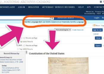 Es wird alles wach, als das Nationalarchiv sagt, dass die US-Verfassung eine „schädliche Sprache“ hat