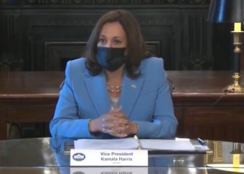 Amerikas Vizepräsidentin: „Ich bin Kamala Harris, meine Pronomen sind sie und sie, und ich bin eine Frau, die am Tisch sitzt und einen blauen Anzug trägt“ (VIDEO)