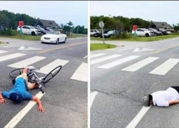 Die Leute machen jetzt die #BidenBikeChallenge, bei der Joe Biden in Delaware hinfiel