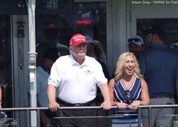 Präsident Trump wird von Rep. Marjorie Taylor Greene in Bedminster begleitet – seine Freundin Caitlyn Jenner ist ebenfalls anwesend