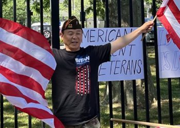 Xiong Yan is running for Congress in New York's 10th Congressional District. July, 2022. (Cai Rong/The Epoch Times)