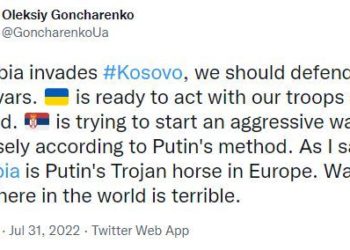 Albanischer Kriegsschrei aus Pristina – mit erkennbar amerikanischem Akzent