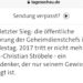 Doch kein "Querdenker"?  Tagesschau rudert bei Grünen-Urgestein Ströbele zurück