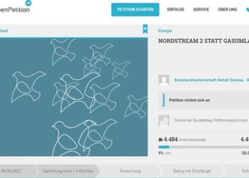 "Zwei Millionen für Nord Stream 2": Freiwillige sammeln im Internet Unterschriften