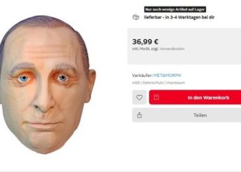Halloween:  Versandhandel bietet "Putin-Diktatorenmaske" an