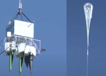 Das chinesische Staatsfernsehen zeigte 2018 einen Ballon mit Hyperschallraketen