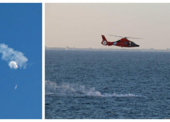 US-Militär veröffentlicht erste Bilder von Bergungsbemühungen des chinesischen Spionageballons