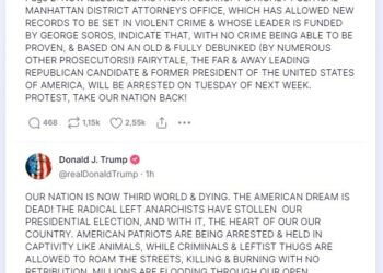 Laut Trump soll er verhaftet werden: "Protestieren Sie, holen Sie sich unsere Nation zurück"