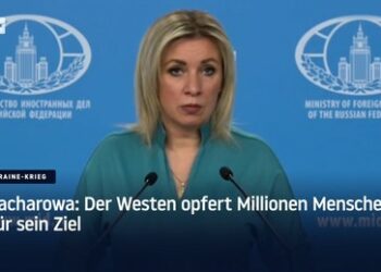 Sacharowa: Der Westen opfert Millionen Menschen für sein Ziel