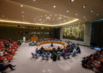 A general view shows a United Nations security council meeting on non-proliferation and the DPRK, or North Korea, at the United Nations headquarters in New York City on March 20, 2023. (Ed Jones/AFP via Getty Images)