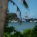 The aircraft carrier Theodore Roosevelt (CVN 71) transits Apra Harbor as the ship prepares to moor in Guam on Feb. 7, 2019. (U.S. Navy photo by Mass Communication Specialist 3rd Class Terence Deleon Guerrero)