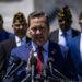 Rep. Mike Waltz (R-Fla.) speaks during a news conference on Capitol Hill with members of the American Legion in Washington on June 16, 2021. (Samuel Corum/Getty Images)