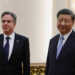 Chinese leader Xi Jinping receives U.S. Secretary of State Antony Blinken prior to their meeting at the Great Hall of the People in Beijing on June 19, 2023. (Leah Millis/Pool/AFP via Getty Images)