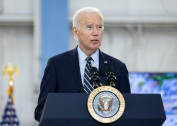 President Joe Biden delivers remarks following a briefing on Interstate-95 highway emergency repair and reconstruction efforts, in Philadelphia, Pa., on June 17, 2023. (Julia Nikhinson/AFP via Getty Images)