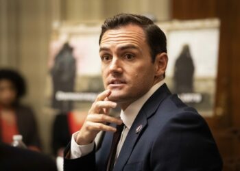 Rep. Michael Gallagher (R-Wis.) speaks during an event commemorating the 1989 Tiananmen Square Massacre in Congress on June 5, 2023. (Madalina Vasiliu/The Epoch Times)