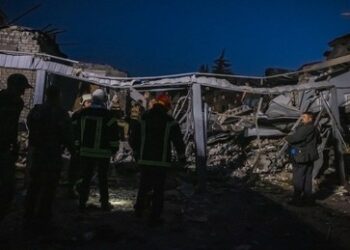 Das zerstörte Lokal in Kramatorsk: Ausflugsziel oder Söldnertreffpunkt?