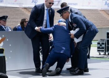 Ein Sandsack im Wege – US-Präsident Biden bei Air-Force-Abschlussfeier gestürzt