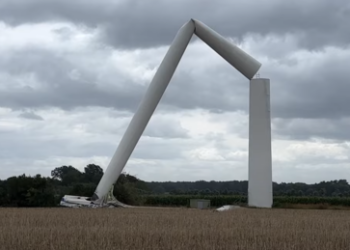 Bei Rostock: Windrad bricht bei starkem Wind zusammen