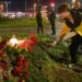 Sankt Petersburg: Menschen legen Blumen an Wagner-Zentrum nieder