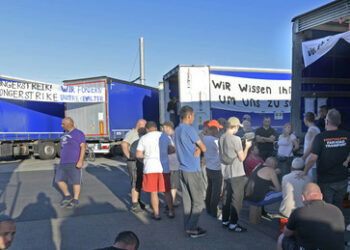Streik der Lkw-Fahrer in Gräfenhausen mit Erfolg beendet