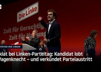 Eklat bei Linken-Parteitag: Kandidat lobt Wagenknecht – und verkündet Parteiaustritt (Video)