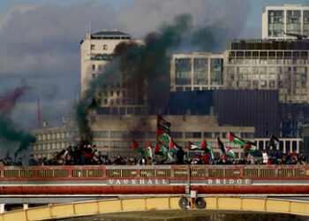 Propalästinensische Massendemonstration in London mit über 300.000 Teilnehmern