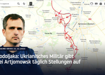 Podoljaka: Ukrianisches Militär gibt bei Artjomowsk täglich Stellungen auf