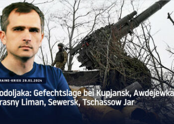 Podoljaka: Gefechtslage bei Kupjansk, Awdejewka, Krasny Liman, Sewersk, Tschassow Jar