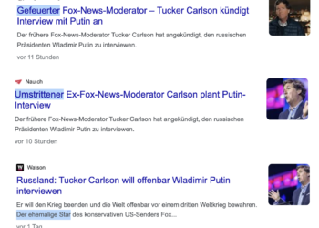 Mainstream in der Kernschmelze: Tucker Carlsons Putin-Interview versetzt Elite in Aufruhr