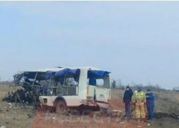 Fünf Tote: Im Gebiet Lugansk explodiert ein Bus auf einer Landmine