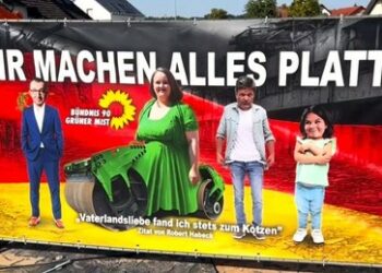 Gericht: Ricarda Lang darf auf Plakat als Dampfwalze dargestellt werden