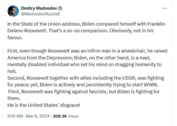 Medwedew nennt Joe Biden eine "Schande für die USA"