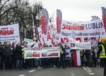 Polnische Landwirte besetzten Landwirtschaftsministerium