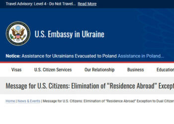 US-Botschaft in Kiew gibt neue Reisewarnung für die Ukraine aus