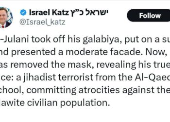 Israels Verteidigungsminister wirft syrischem Machthaber Massaker an Alawiten vor