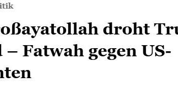 "Feind Gottes" – iranischer Geistlicher antwortet auf Trumps Drohung gegen Ajatollah Chamenei