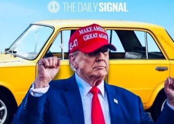 Böse Absicht oder Faux Pas? Republikaner werben mit Lada-Automodel für MAGA-Kampagne