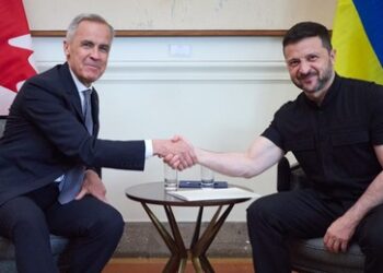 Kanadischer Premier Mark Carney und Wladimir Selenskij geben Erklärung vor Trump-Putin-Gipfel ab