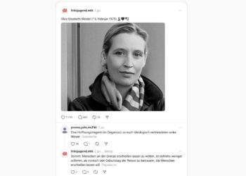 Linksjugend veröffentlicht Fake-Todesanzeige von Alice Weidel und erhält über 1.700 Likes