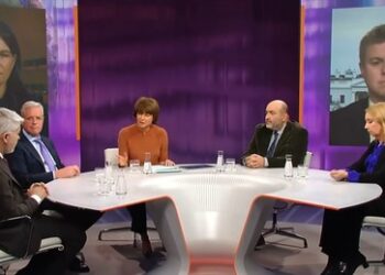 Nouripour erklärt Illner, warum es keine Sanktionen gegen die USA geben wird