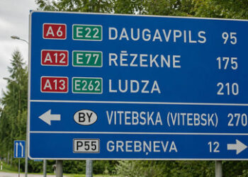 Lettland lässt Straßenschilder mit Hinweisen auf Russland und Weißrussland entfernen