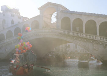 Venedig: Delfin vor der Rialto-Brücke gesichtet