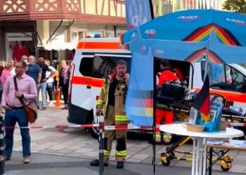 Neun Verletzte: AfD-Stand in Bad Kreuznach mit Desinfektionsmittel übergossen